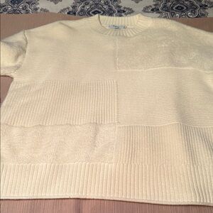 Fate Women’s Textured Cream Crewneck Sweater